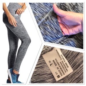 NWOT Gray Heathered High Waisted Workout Leggings